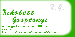 nikolett gosztonyi business card